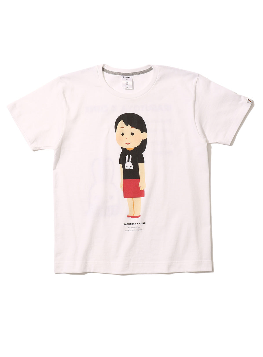 25th COLLAB T-SHIRTS いらすとや 斜めから見た立つ人のイラスト（女性