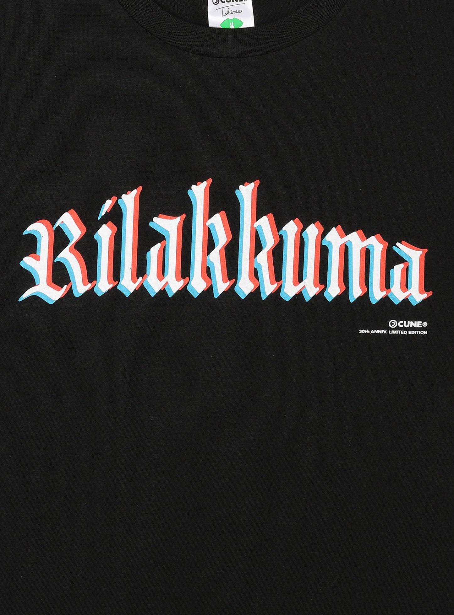 30th ANNIV T-SHIRTS リラックマ ブラックレター