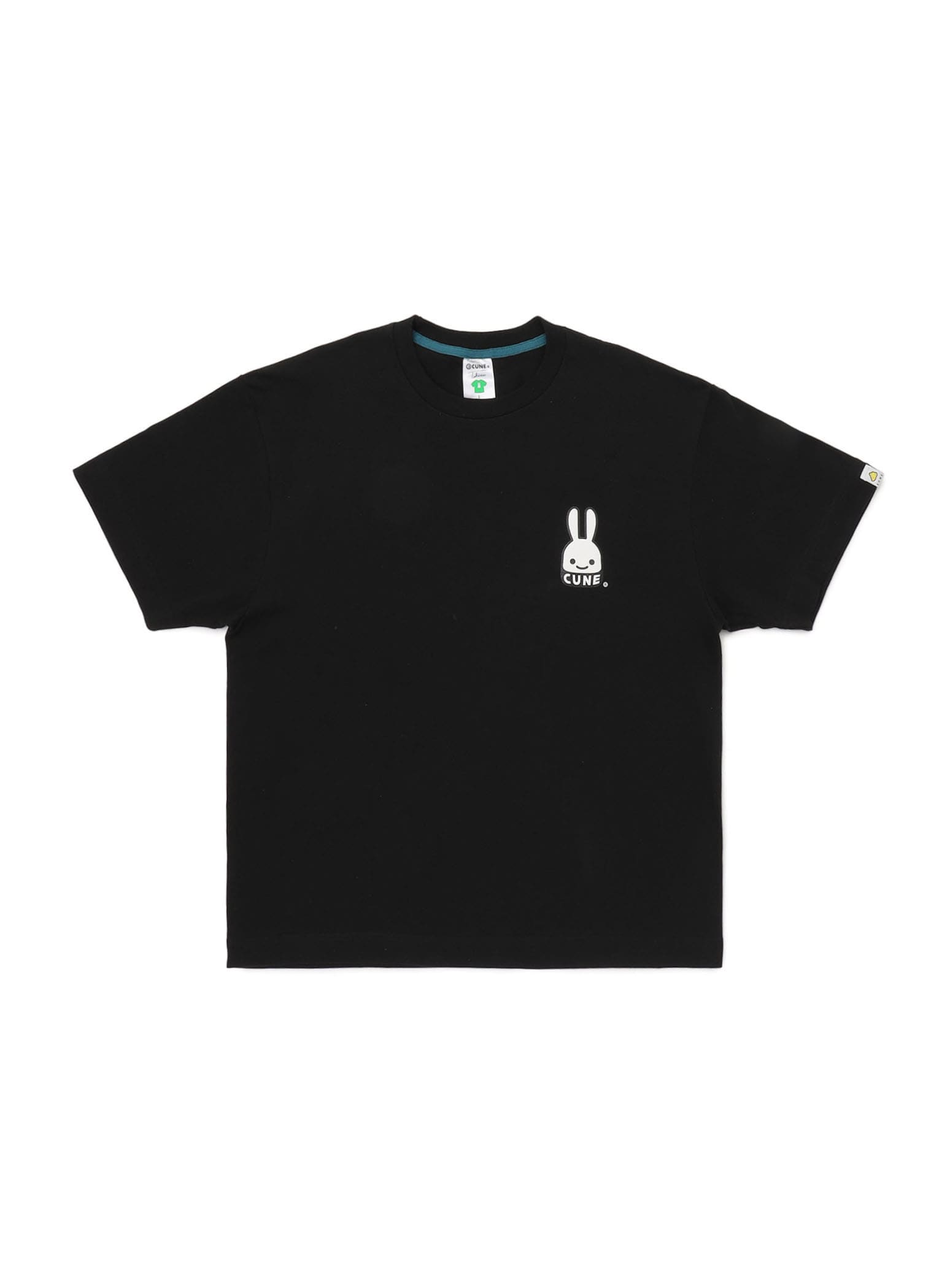 CUNE うさぎ　Tシャツ　黒 S/S Tee CUNEウサギ