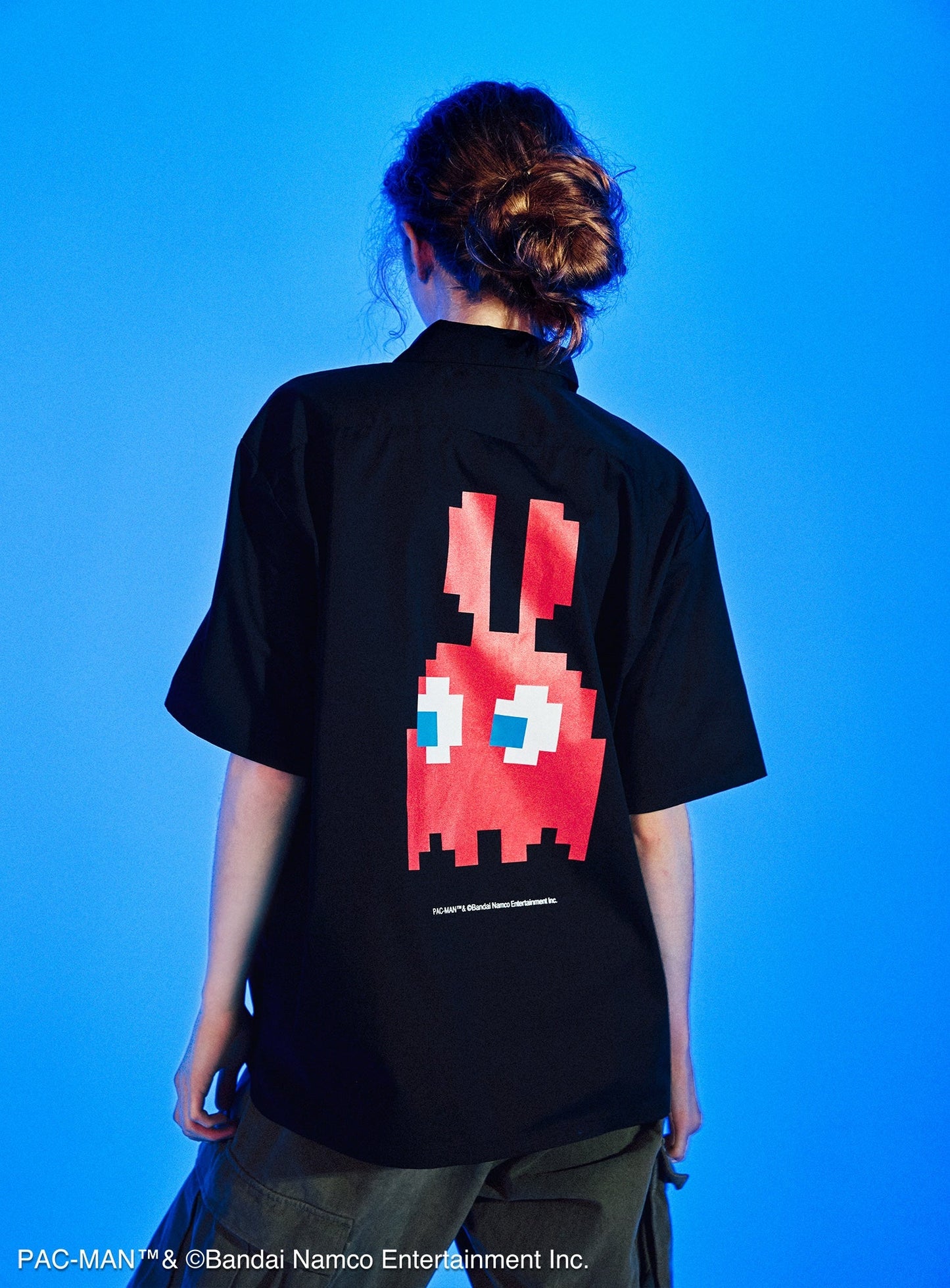 PAC-MAN COLLAB WORK SHIRTS 耳付きゴースト
