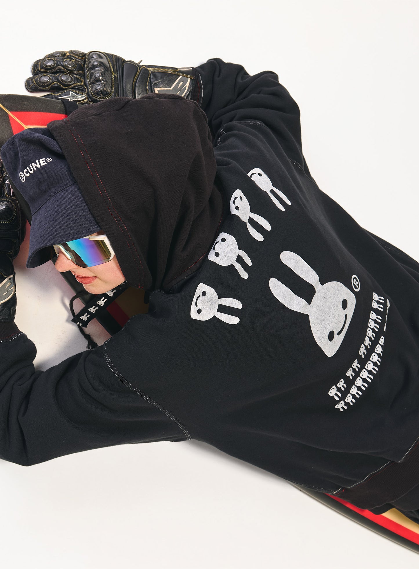 製品染めの後付けパーカー