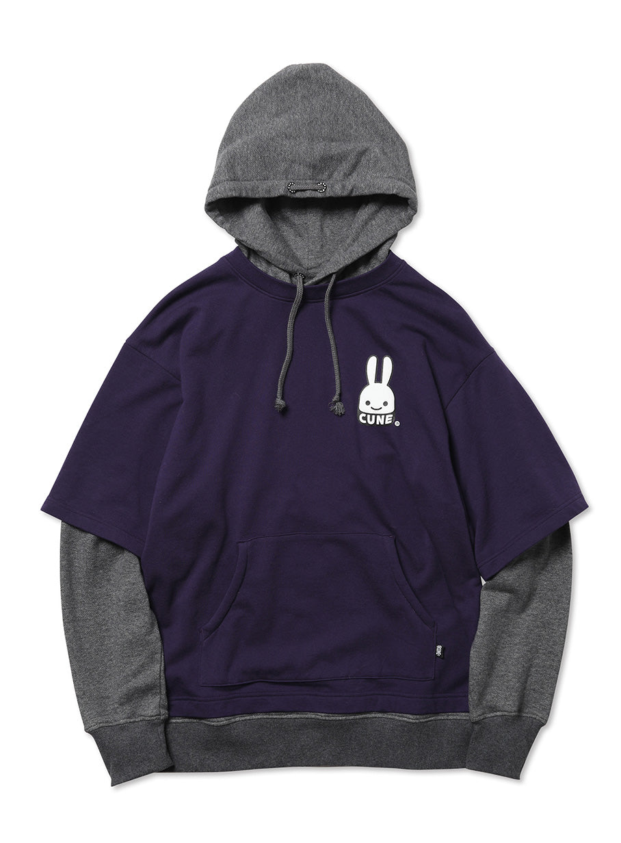 Tシャツを重ね着パーカー – CUNE