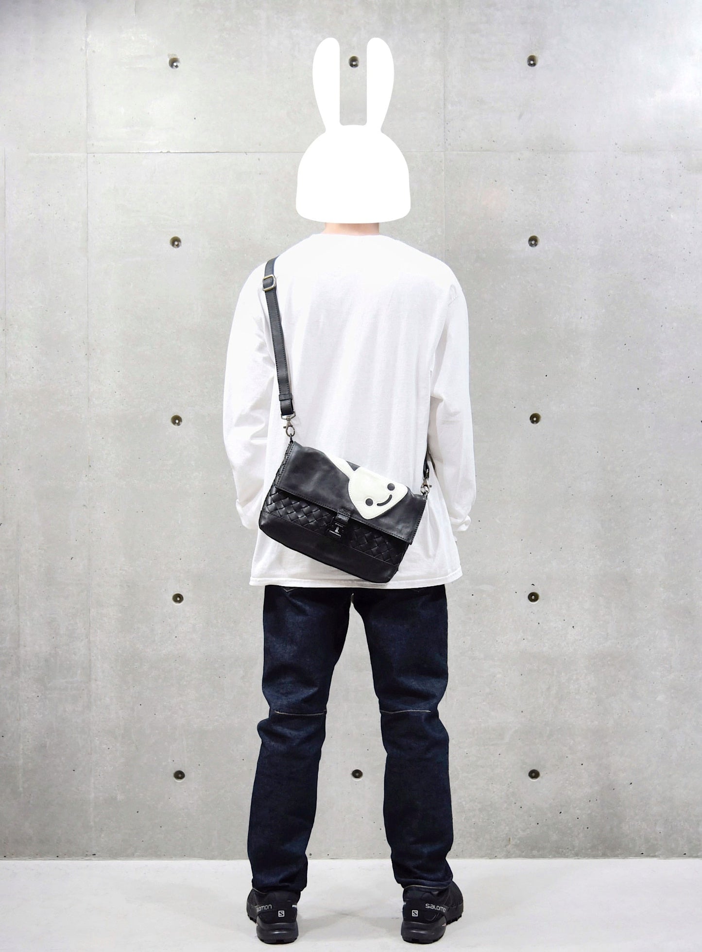 CUNE × robita レザーメッシュショルダーバッグ M