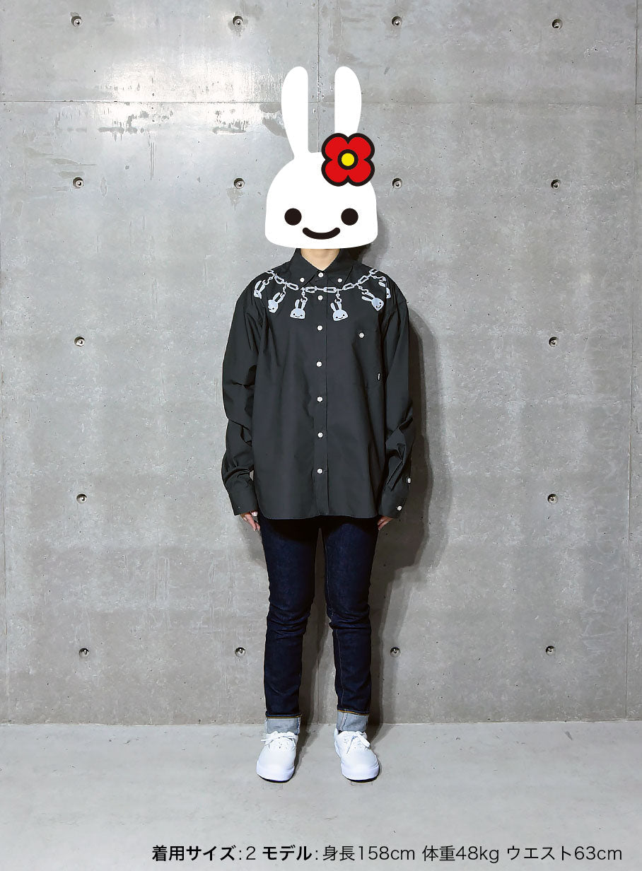 ウサギプリントB.Dシャツ