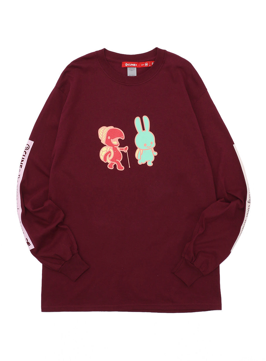 CUNE LS Tee 色間違い うさぎとカメ