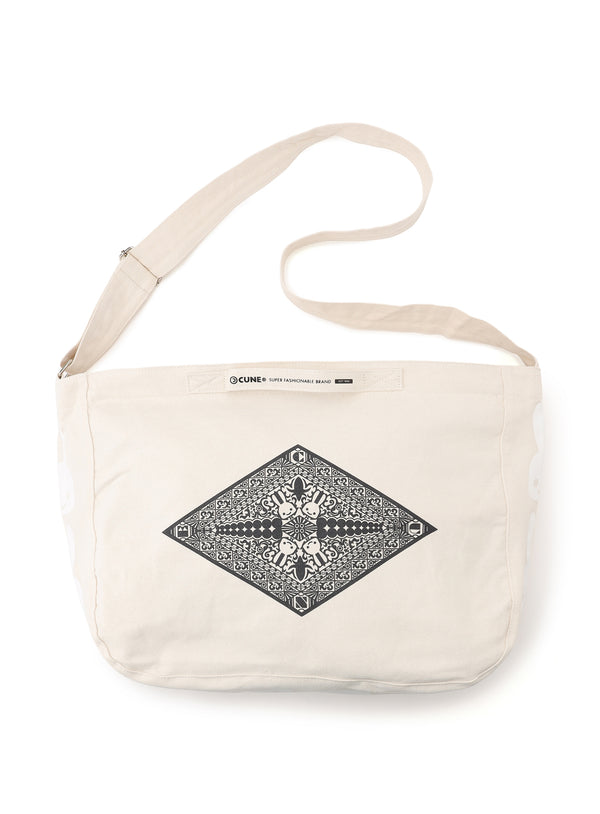 プリント2WAYバッグ 菱形