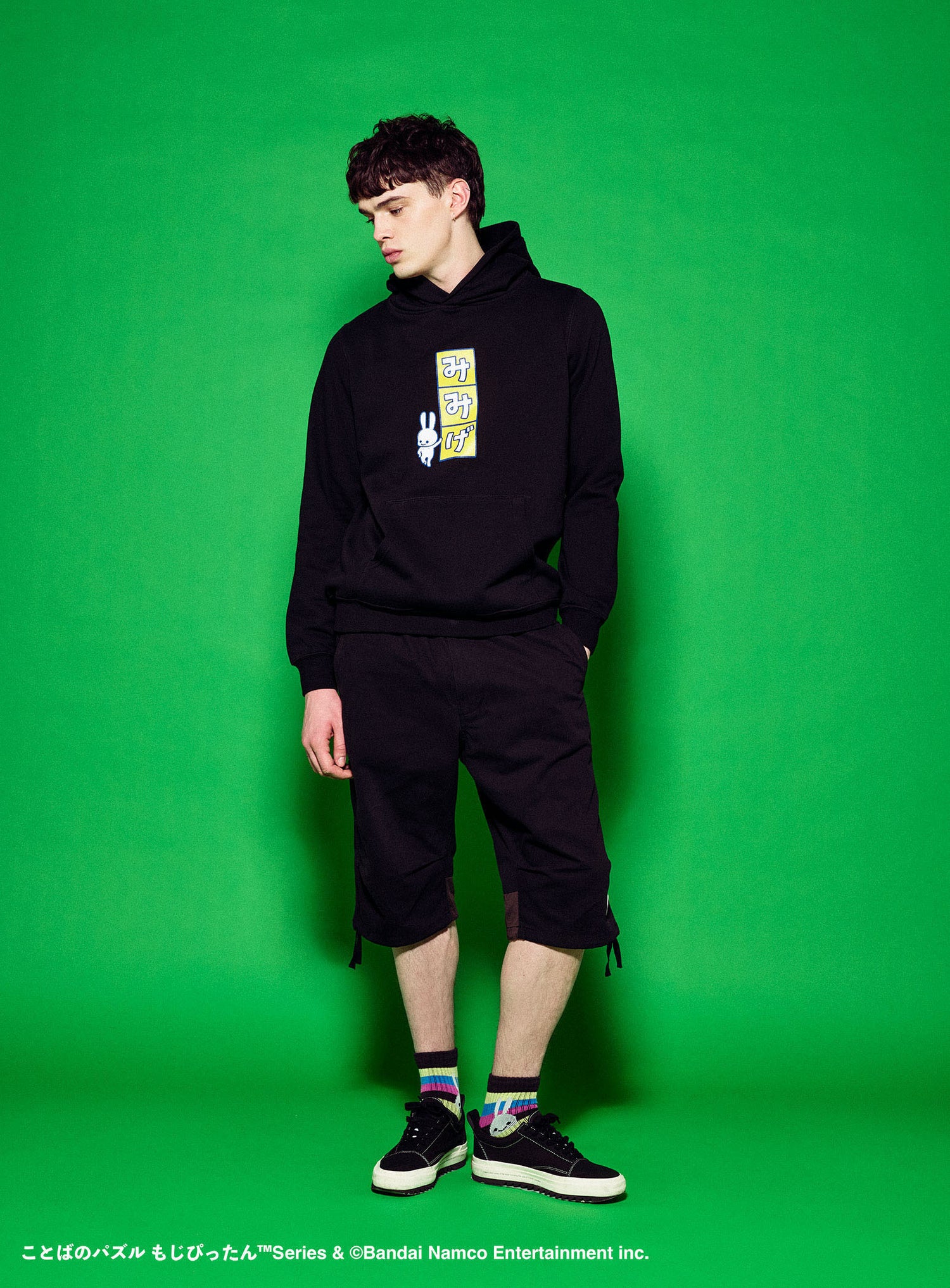 もじぴったん COLLAB PULL PARKA みみげ