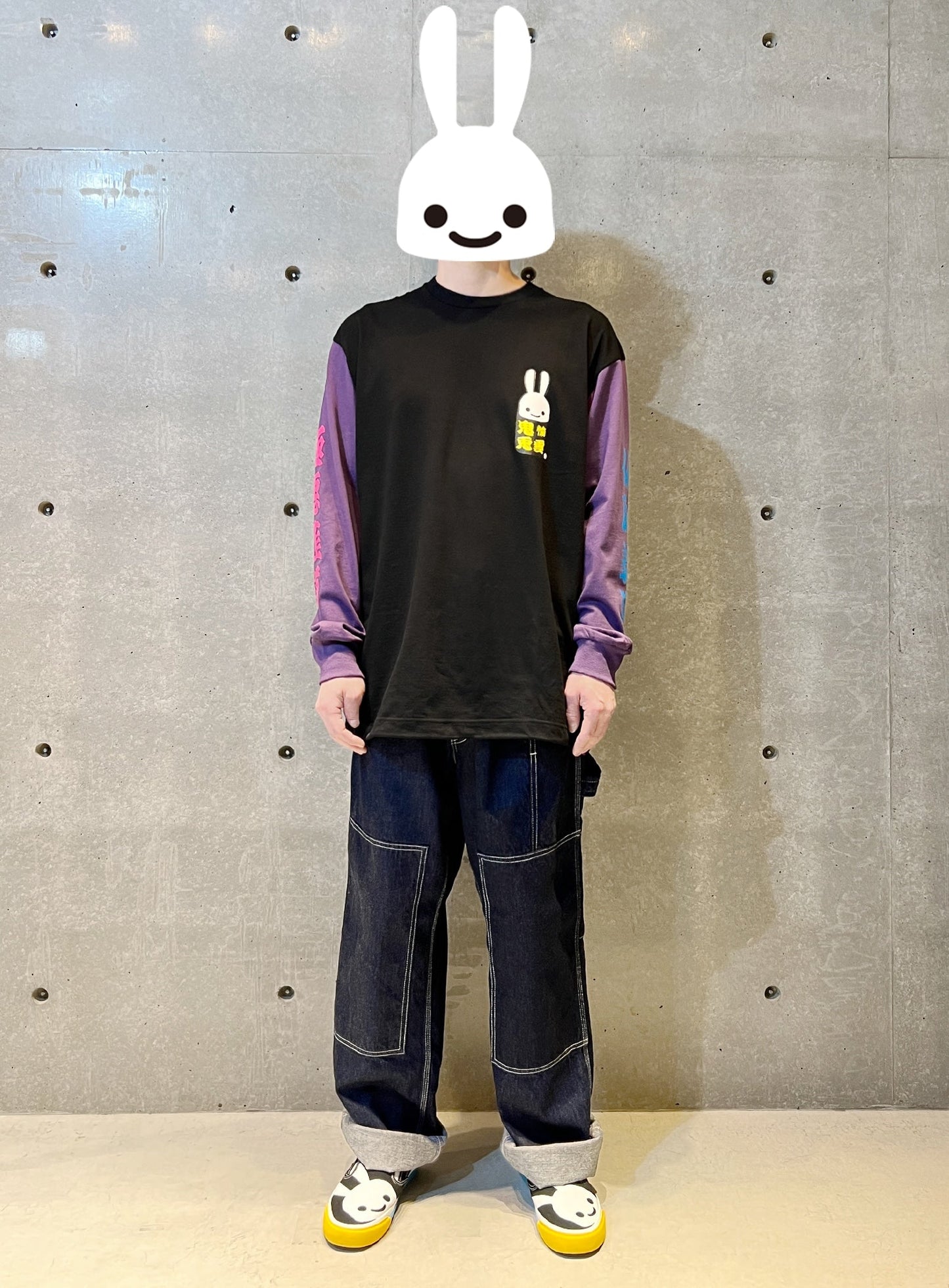 鬼愉兎雲ロングスリーブカットソー