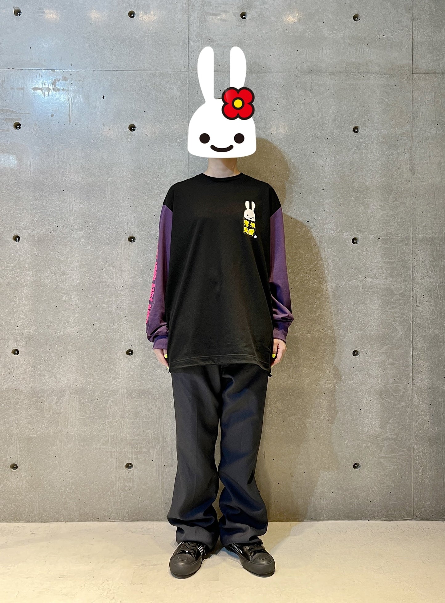 鬼愉兎雲ロングスリーブカットソー