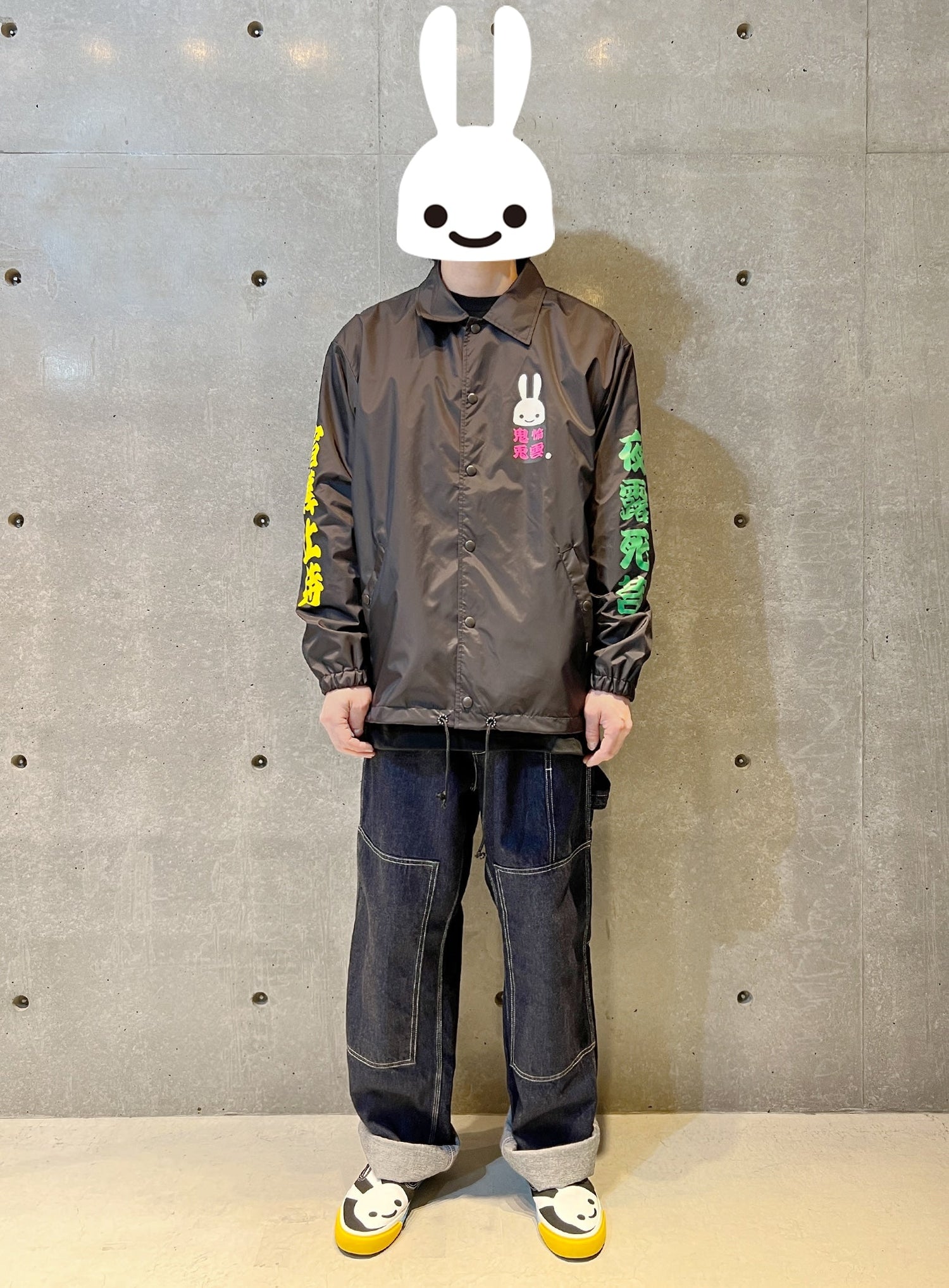 鬼愉兎雲コーチジャケット