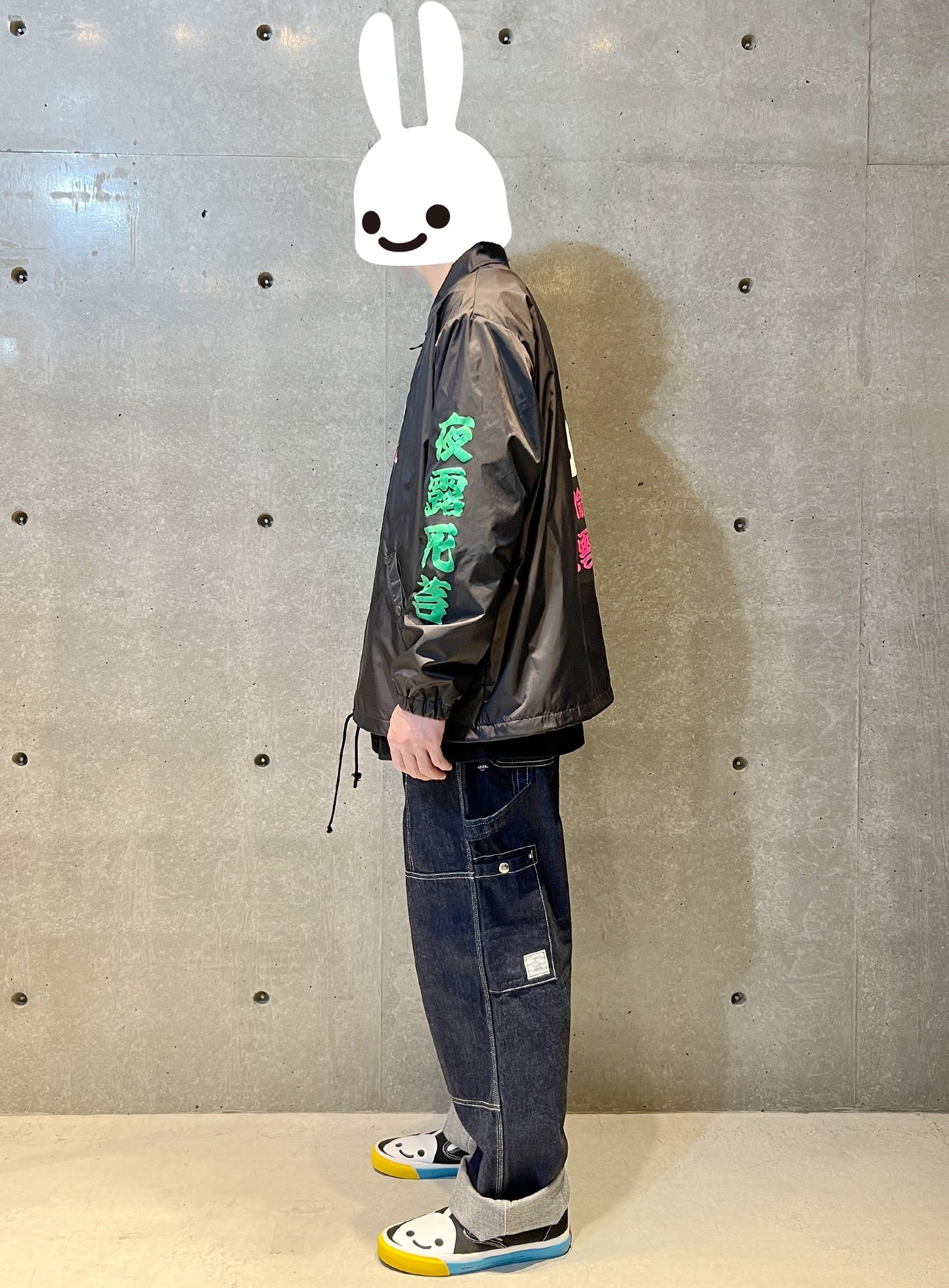 鬼愉兎雲コーチジャケット