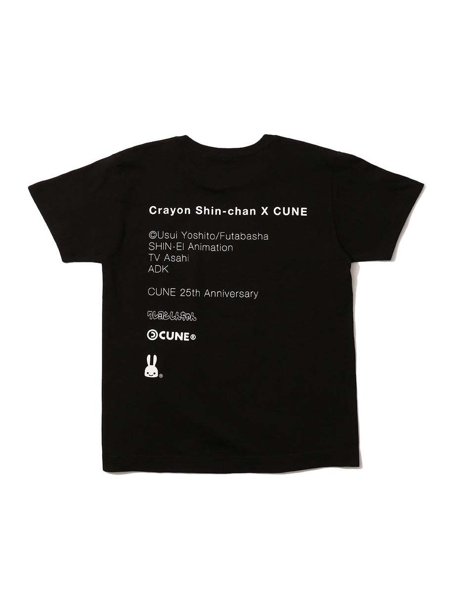 CUNE 25周年アニバーサリー 復刻 クレヨンしんちゃんコラボ 25th COLLAB T-SHIRTS クレヨンしんちゃん 野原ひろし 横 – CUNE