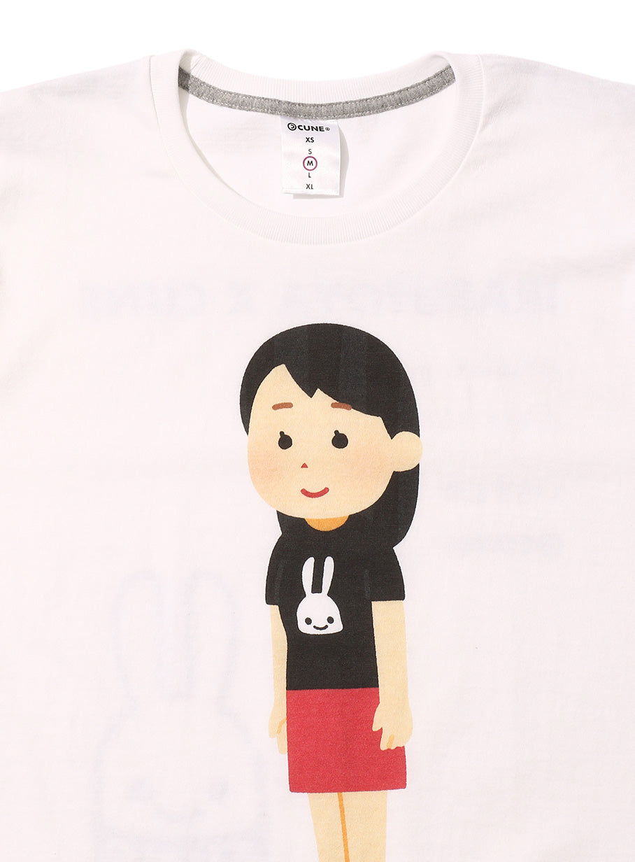 25th COLLAB T-SHIRTS いらすとや 斜めから見た立つ人のイラスト（女性）