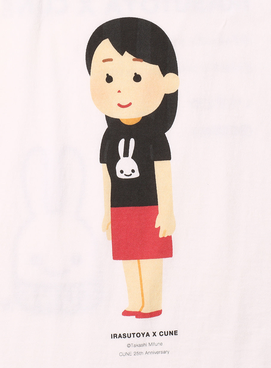 25th COLLAB T-SHIRTS いらすとや 斜めから見た立つ人のイラスト（女性）