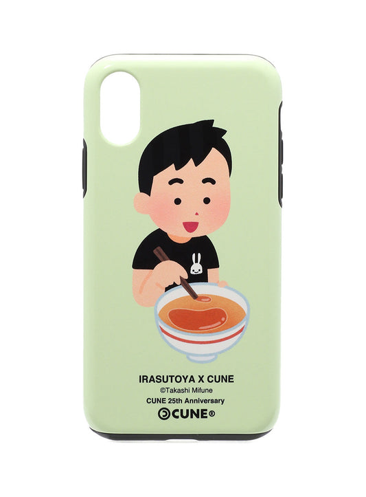 25th COLLAB iPhone cover X/XS いらすとや ラーメンの油をまとめる人のイラスト