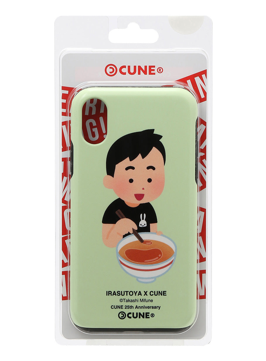25th COLLAB iPhone cover X/XS いらすとや ラーメンの油をまとめる人のイラスト