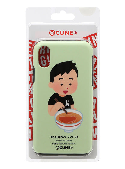 25th COLLAB iPhone cover X/XS いらすとや ラーメンの油をまとめる人のイラスト