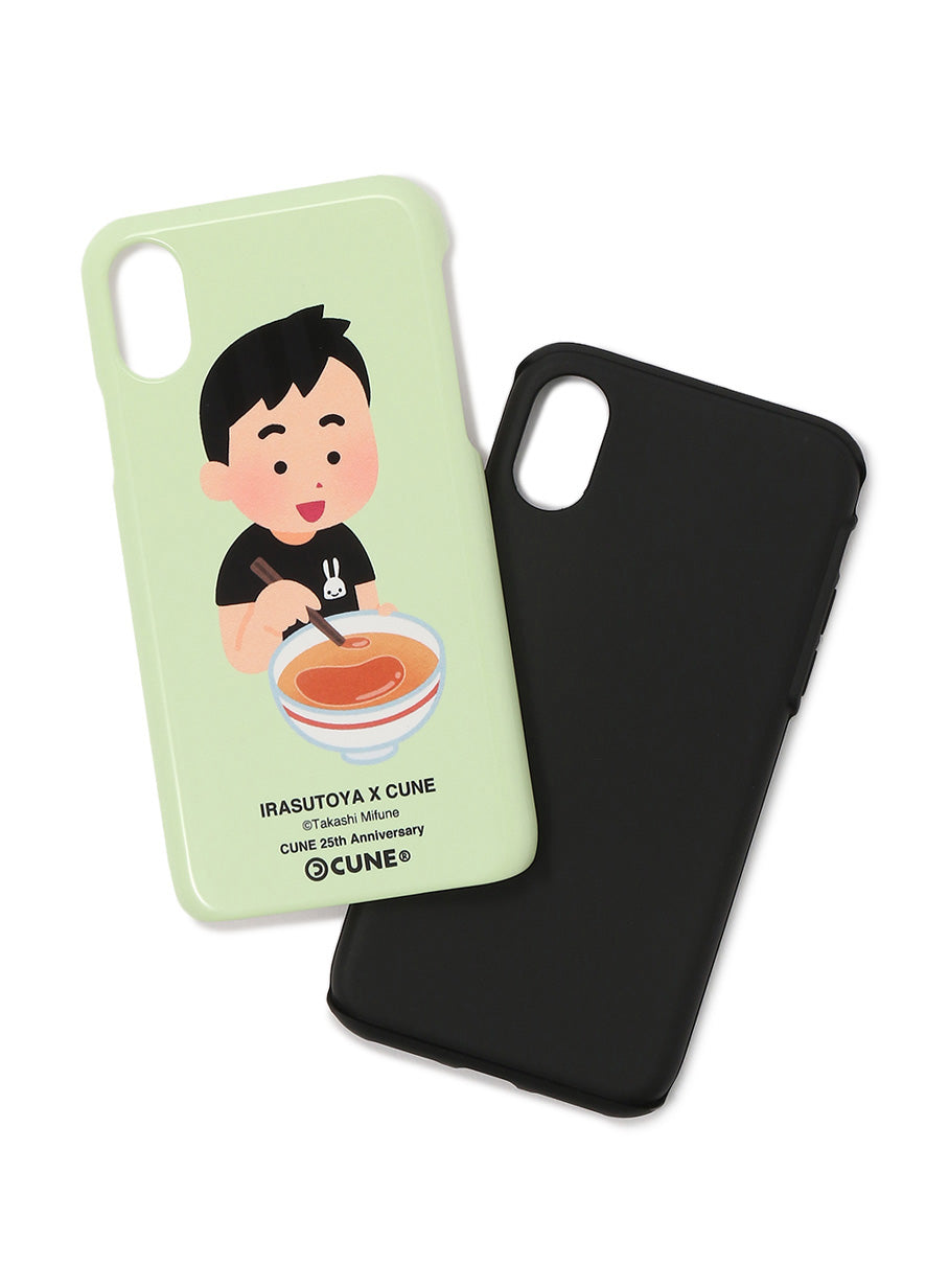 25th COLLAB iPhone cover X/XS いらすとや ラーメンの油をまとめる人のイラスト