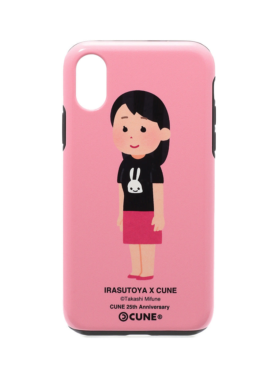 25th COLLAB iPhone cover X/XS いらすとや 斜めから見た立つ人のイラスト（女性）
