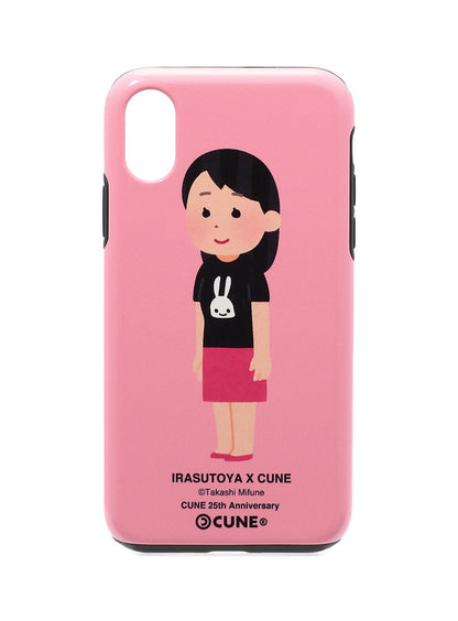 25th COLLAB iPhone cover X/XS いらすとや 斜めから見た立つ人のイラスト（女性）