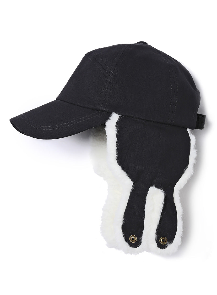 ウサギ耳あてパイロットキャップ