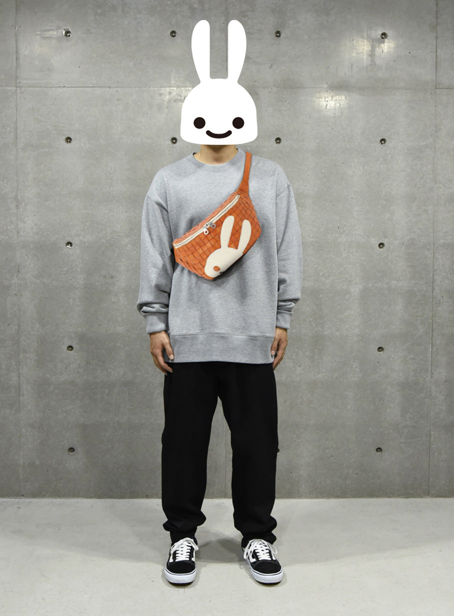 CUNE × robitaレザーメッシュボディバッグ