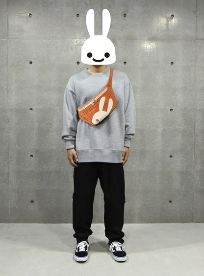 CUNE × robitaレザーメッシュボディバッグ