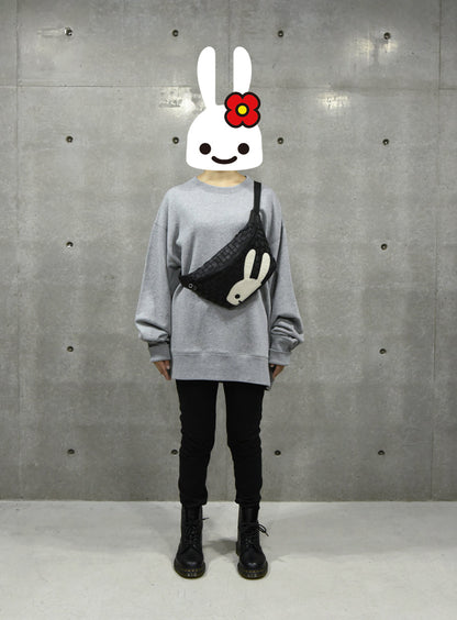 CUNE × robitaレザーメッシュボディバッグ