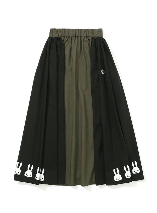 ウエストゴムのフレアスカート