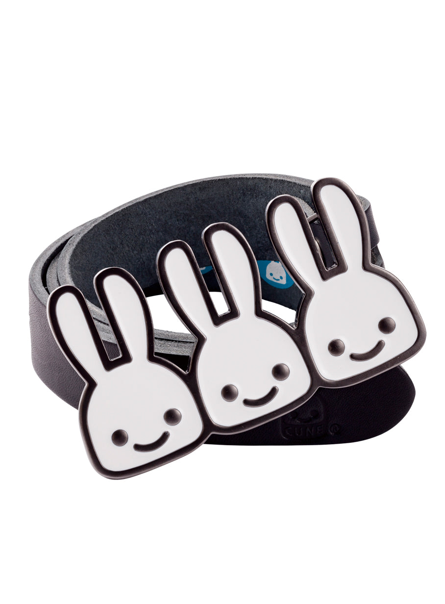 ウサギバックルレザーベルト