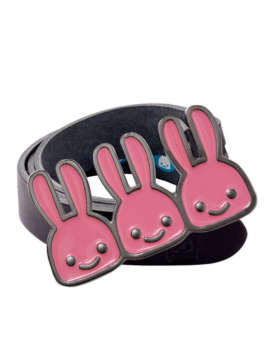 ウサギバックルレザーベルト