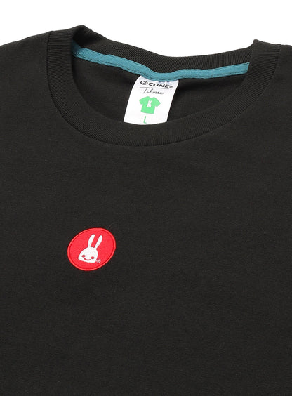丸にウサギの刺繍T-SHIRTS