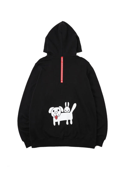 CUNE ZIP PARKA 白い犬