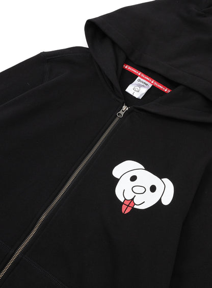 CUNE ZIP PARKA 白い犬