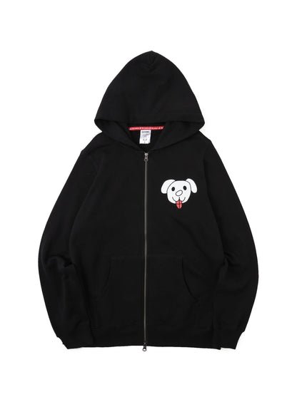CUNE ZIP PARKA 白い犬
