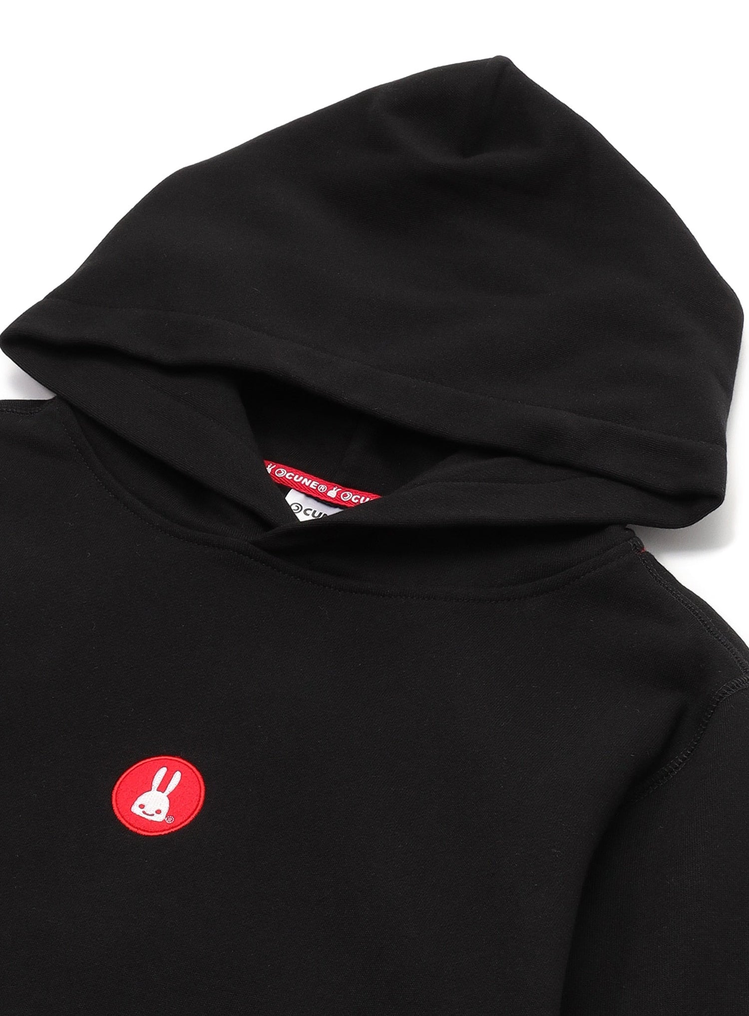 丸にウサギの刺繍PULL PARKA