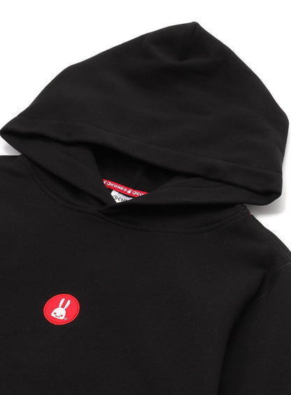 丸にウサギの刺繍PULL PARKA