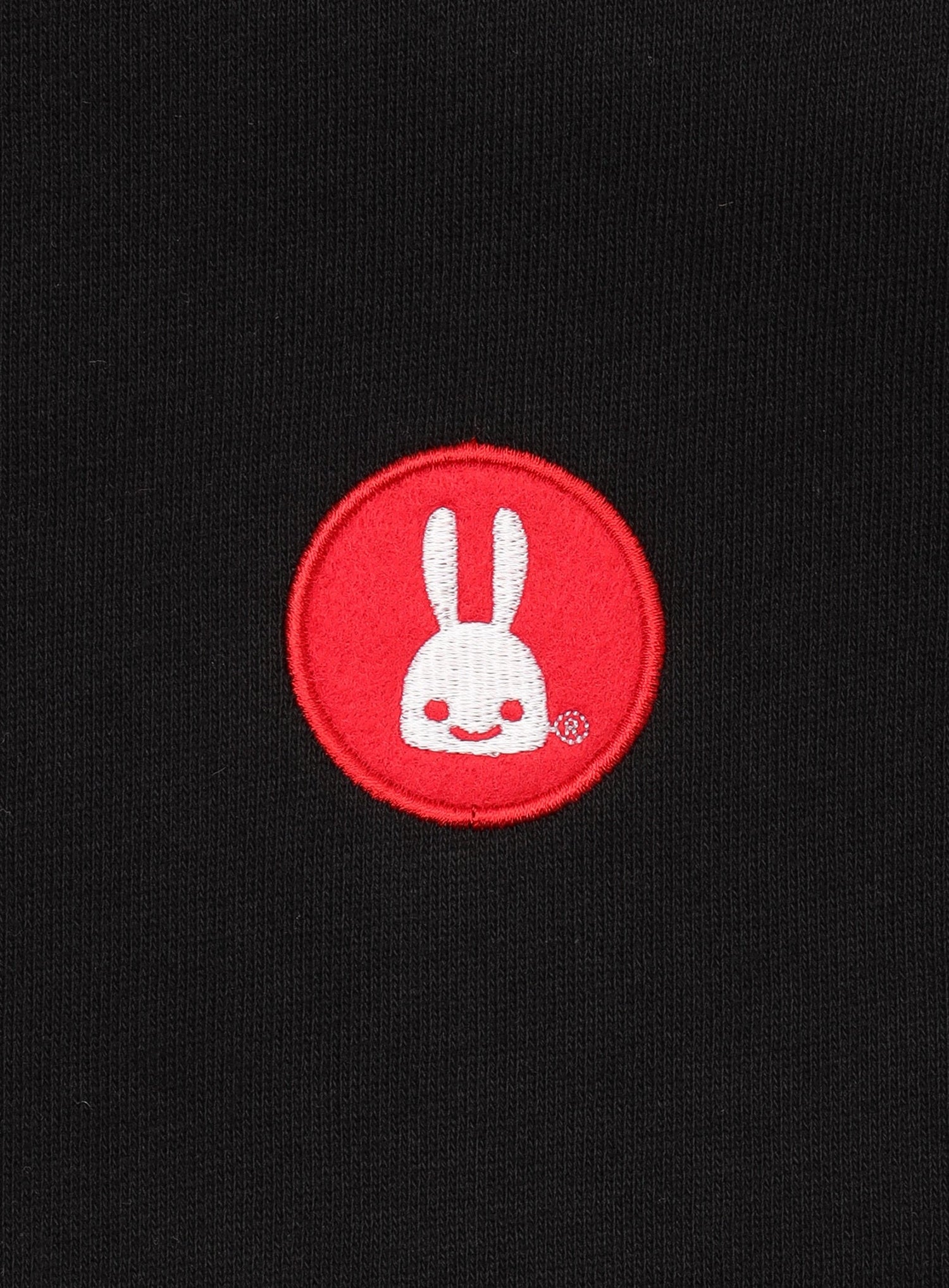 丸にウサギの刺繍PULL PARKA