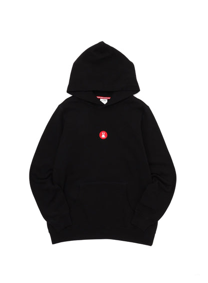 丸にウサギの刺繍PULL PARKA