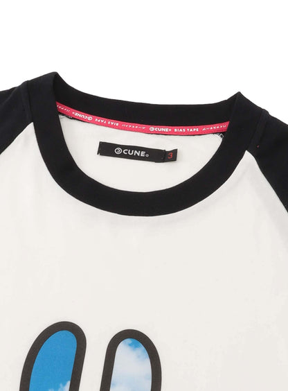 ラグランTシャツ 青空