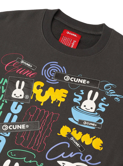 30th ANNIV ロゴたくさんヘヴィウェイトビッグクルーネックスウェット