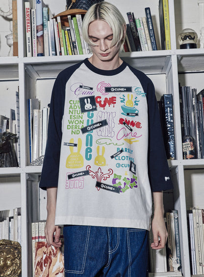 30th ANNIV ロゴたくさんラグランTシャツ