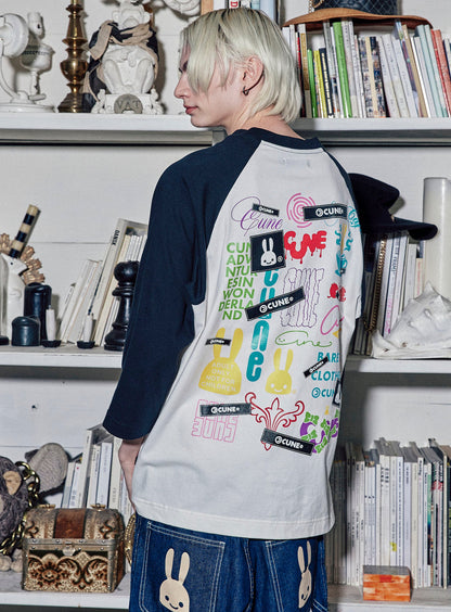 30th ANNIV ロゴたくさんラグランTシャツ