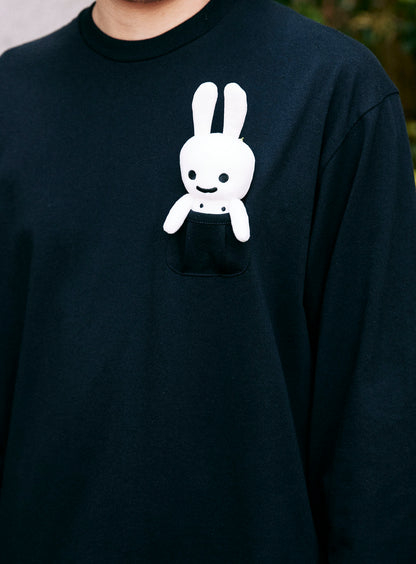 ロングスリーブカットソー うさちゃん1匹