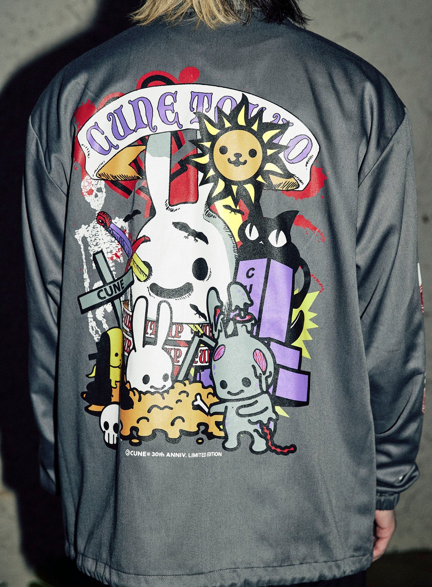 30th ANNIV ツイルコーチジャケット お墓remix