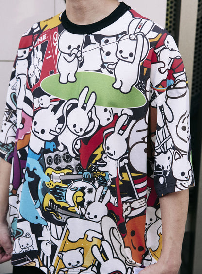 ビッグTシャツ うさちゃんいっぱい