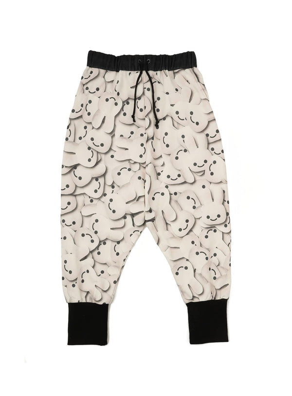 ぬいぐるみプリントのサルエルパンツ