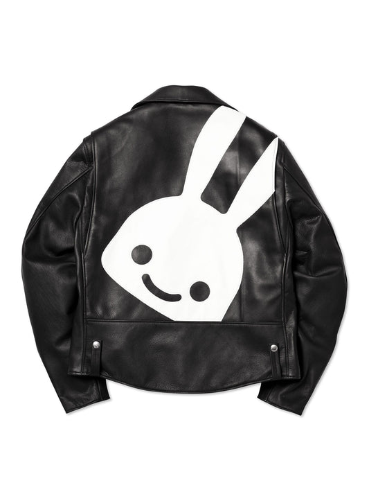 カウレザーの三RIDERS JACKET 白ウサギ