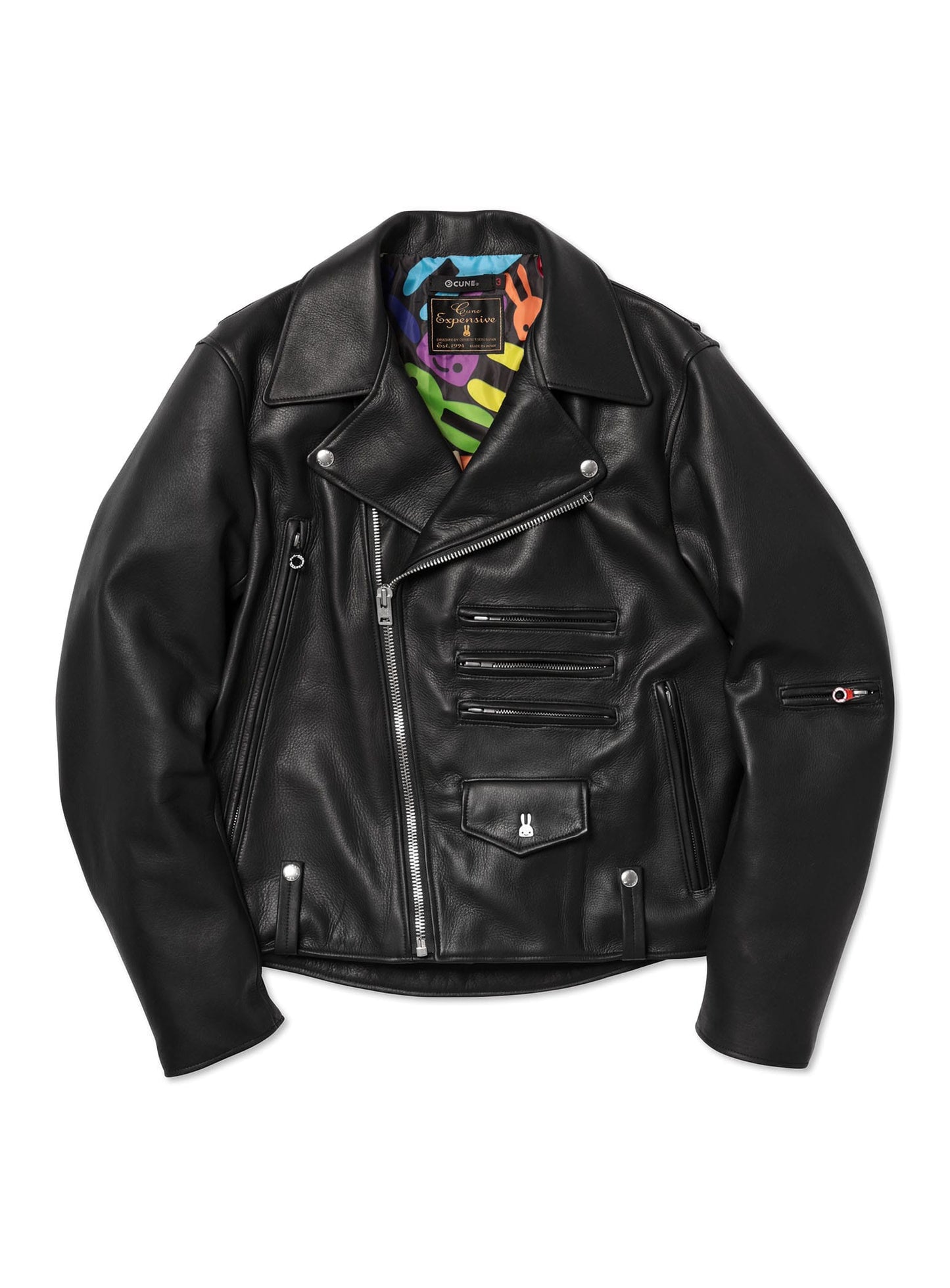 カウレザーの三RIDERS JACKET 白ウサギ