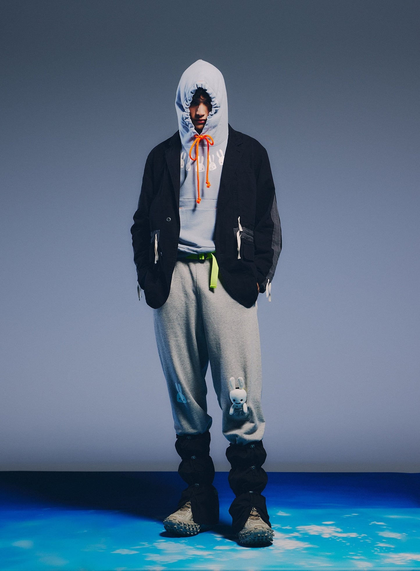 レイヤードポケットワイドプルオーバーパーカー